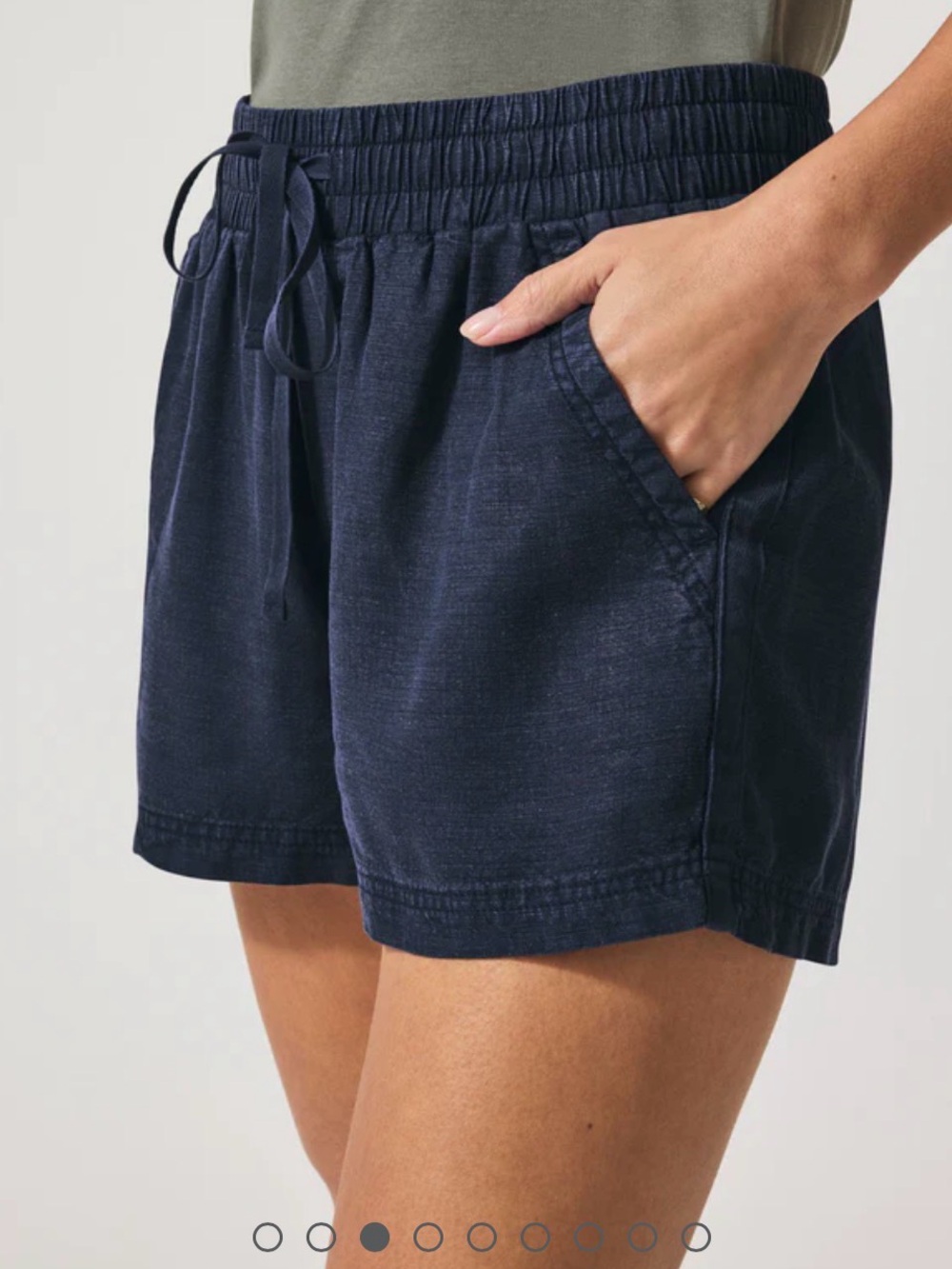 Splendid NAVY tencel drawstring shorts small